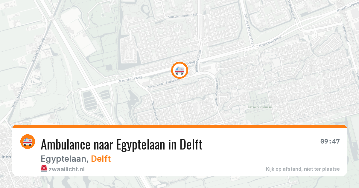 Ambulance naar Egyptelaan in Delft — 28 jul 2026