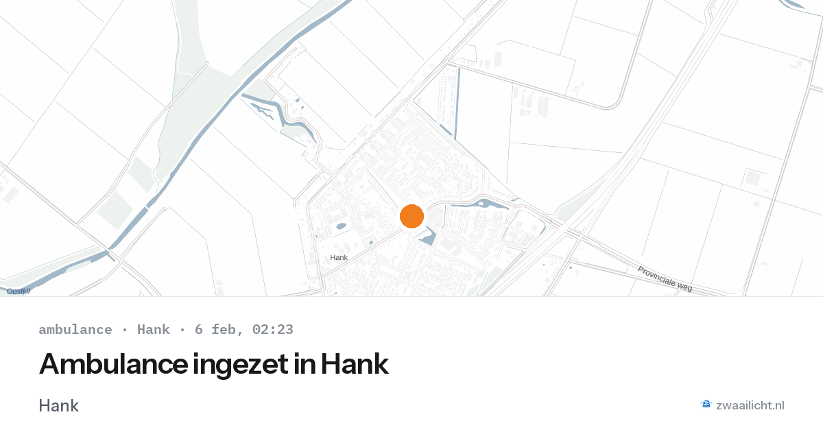 Ambulance ingezet in Hank — 6 feb 2026