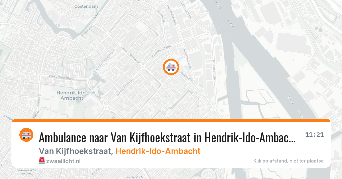Ambulance naar Van Kijfhoekstraat in Hendrik-Ido-Ambacht — 14 apr 2026