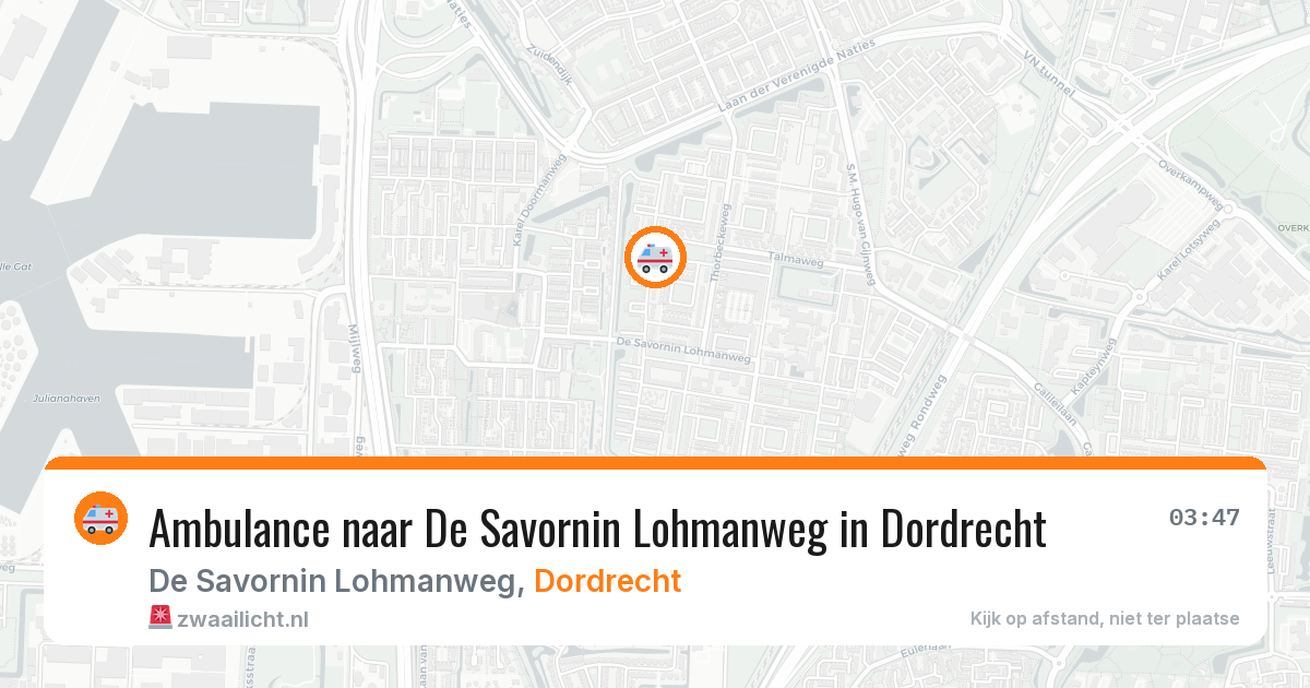 Ambulance naar De Savornin Lohmanweg in Dordrecht — 4 jul 2026