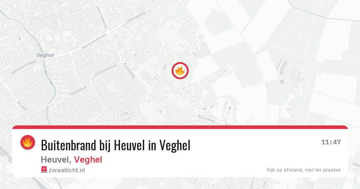 Buitenbrand bij Heuvel in Veghel — 25 jan 2026
