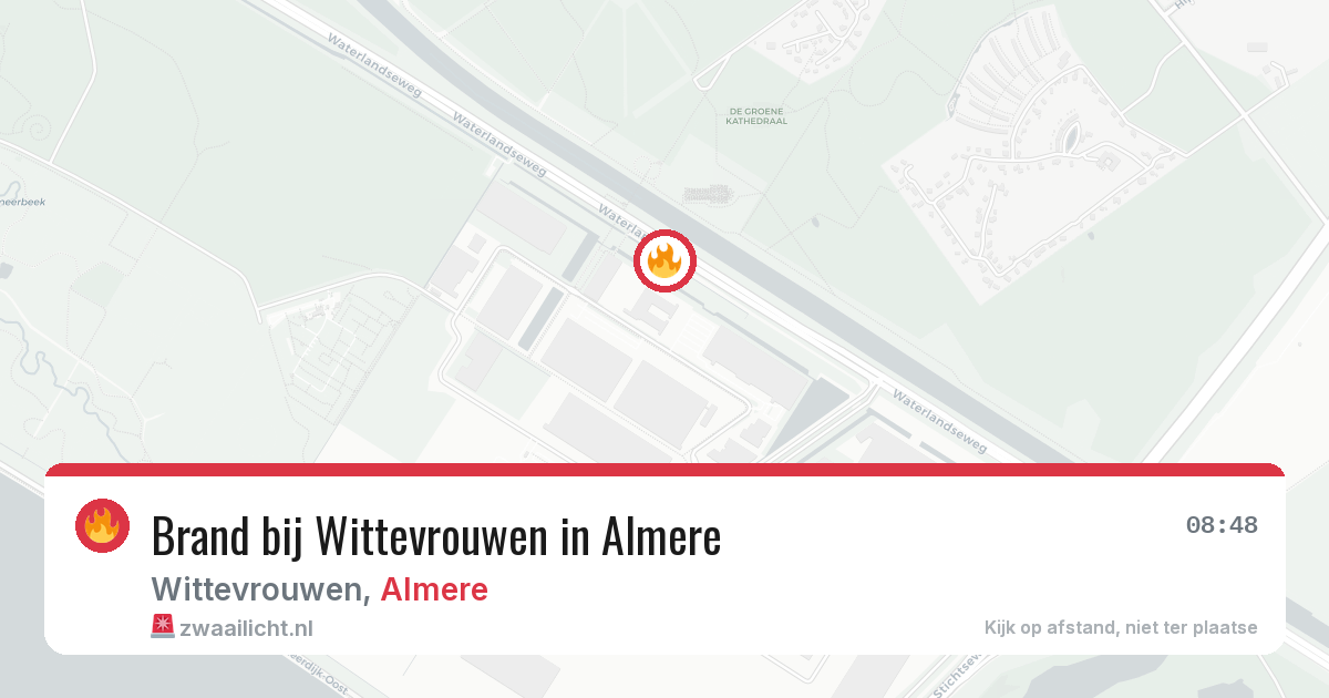 Brand bij Wittevrouwen in Almere — 26 mrt 2026
