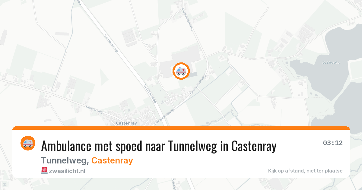 Ambulance met spoed naar Tunnelweg in Castenray — 2 jun 2026