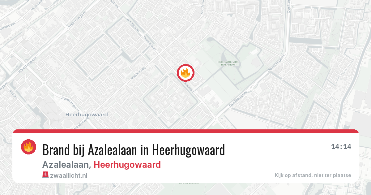 Brand bij Azalealaan in Heerhugowaard — 19 feb 2026