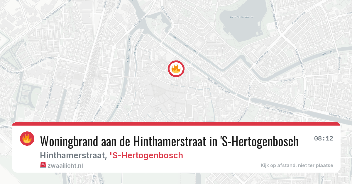 Woningbrand aan de Hinthamerstraat in 'S-Hertogenbosch — 26 mrt 2026