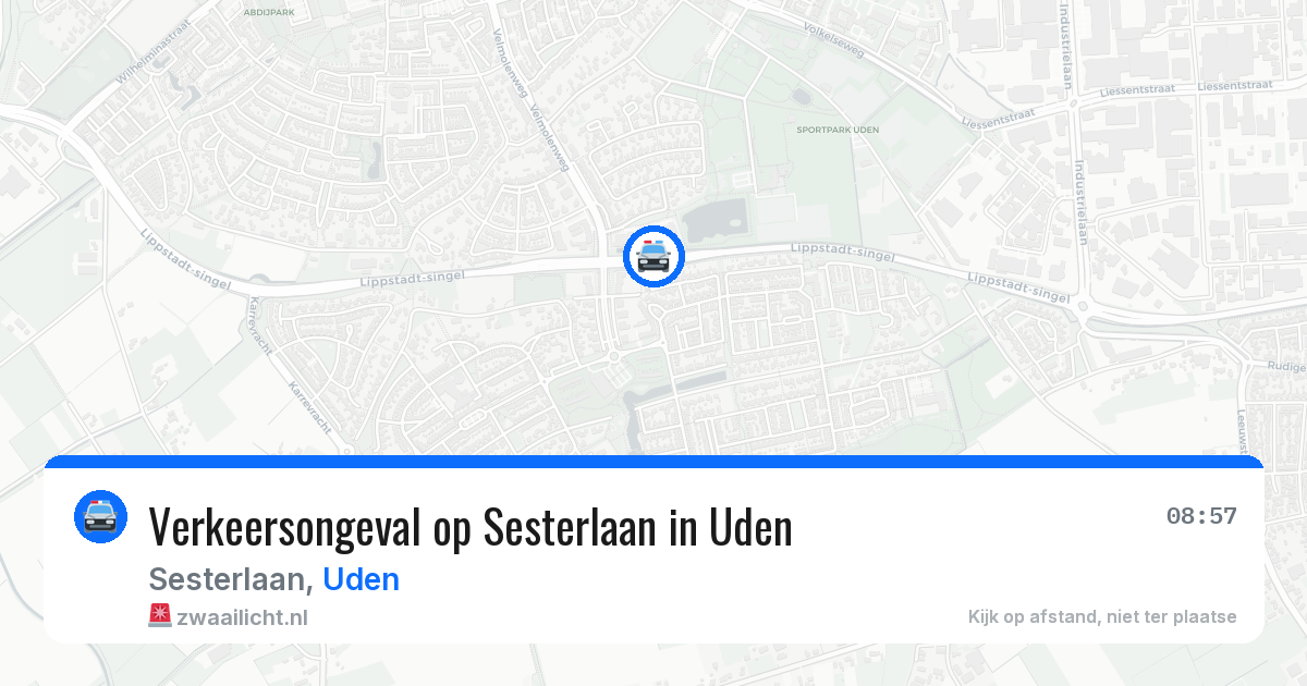 Verkeersongeval op Sesterlaan in Uden — 15 apr 2026