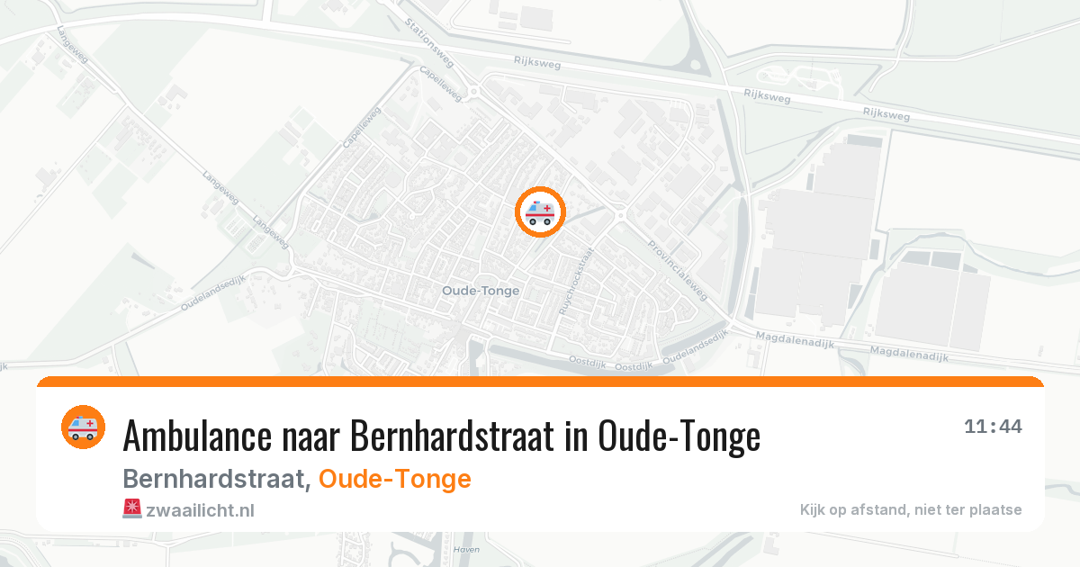 Ambulance naar Bernhardstraat in Oude-Tonge — 29 jun 2026
