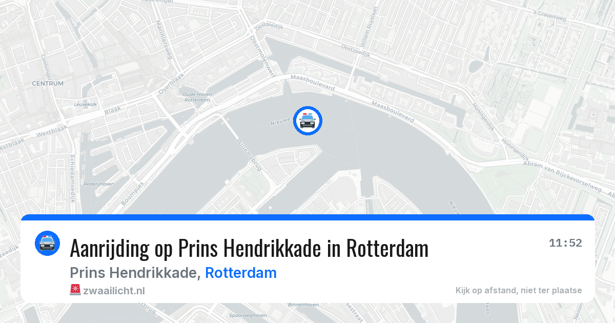 Aanrijding op Prins Hendrikkade in Rotterdam — 21 jul 2026
