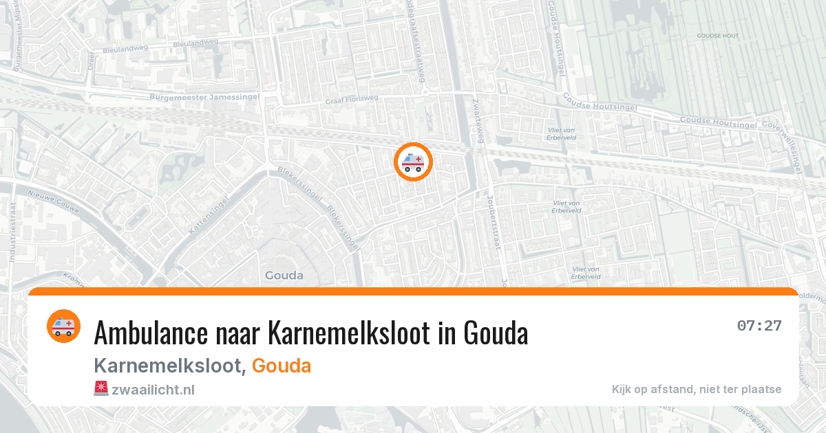 Ambulance naar Karnemelksloot in Gouda — 12 aug 2026