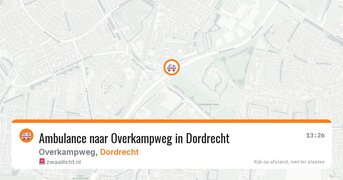 Ambulance naar Overkampweg in Dordrecht — 2 mrt 2026