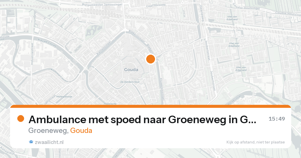Ambulance met spoed naar Groeneweg in Gouda — 17 aug 2026