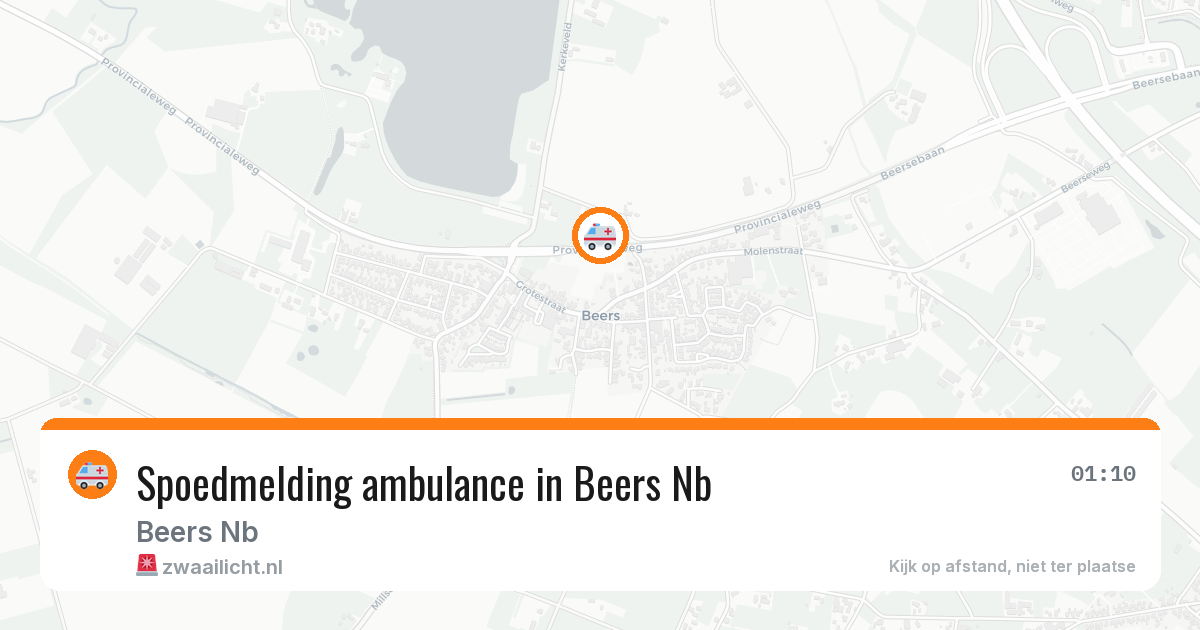 Spoedmelding ambulance in Beers Nb — 24 jan 2026