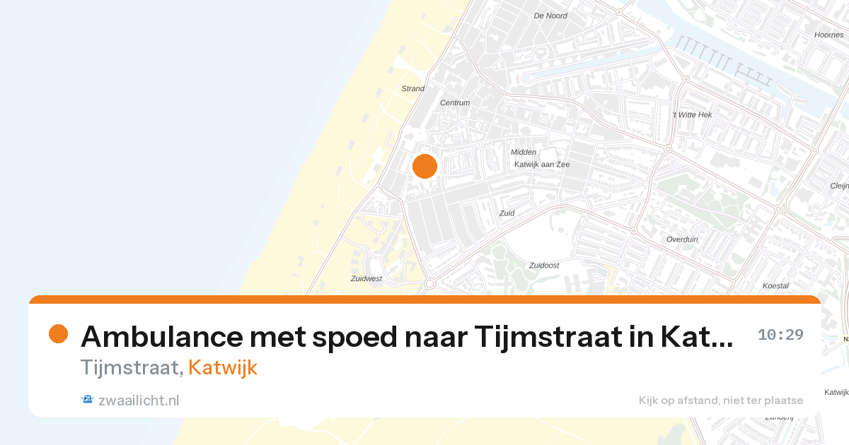 Ambulance met spoed naar Tijmstraat in Katwijk — 21 mei 2026