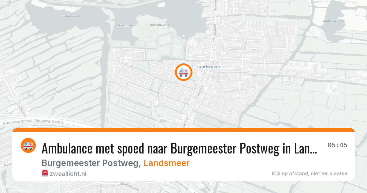Ambulance met spoed naar Burgemeester Postweg in Landsmeer — 7 mei 2026
