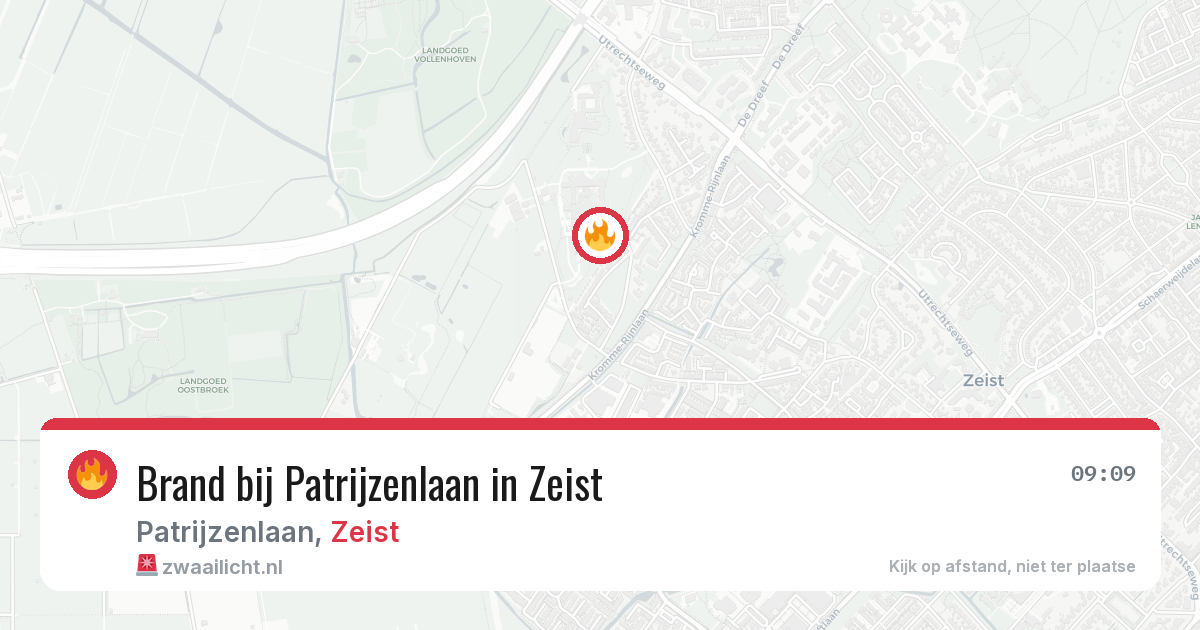 Brand bij Patrijzenlaan in Zeist — 11 aug 2026