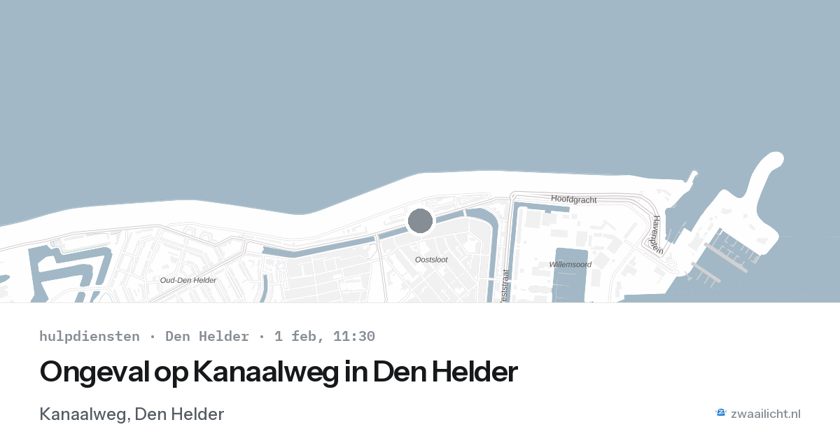 Ongeval op Kanaalweg in Den Helder — 1 feb 2026