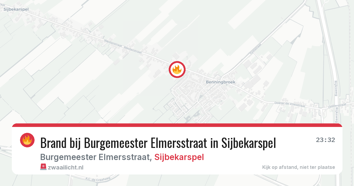 Brand bij Burgemeester Elmersstraat in Sijbekarspel — 4 mei 2026