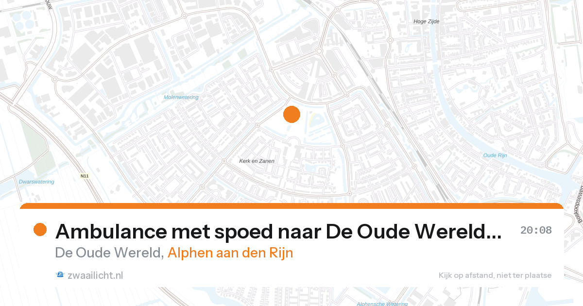 Ambulance met spoed naar De Oude Wereld in Alphen aan den Rijn — 5 mei 2026