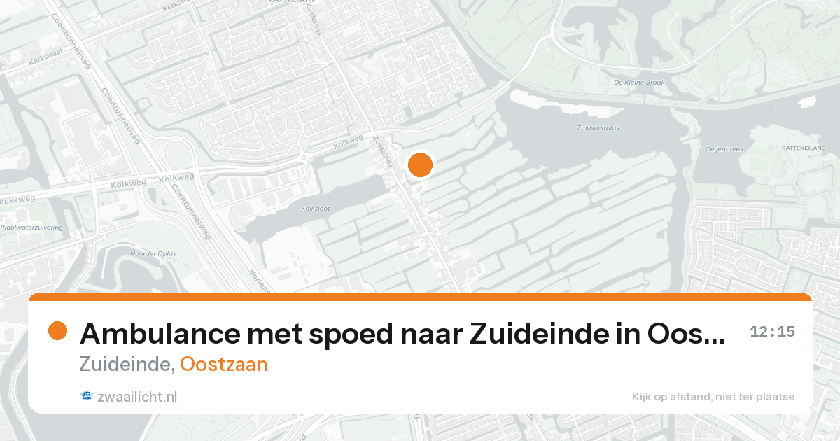 Ambulance met spoed naar Zuideinde in Oostzaan — 3 jun 2026
