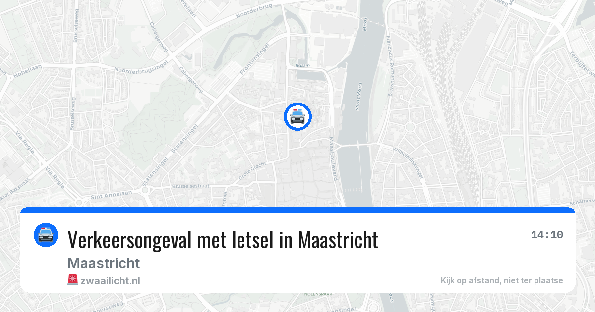 Verkeersongeval met letsel in Maastricht — 24 apr 2026