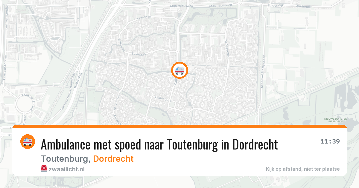 Ambulance met spoed naar Toutenburg in Dordrecht — 18 jan 2026