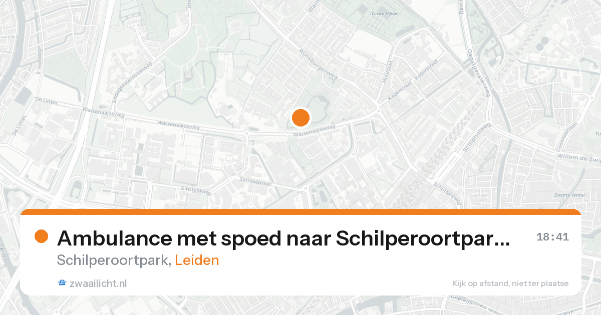 Ambulance met spoed naar Schilperoortpark in Leiden — 13 jun 2026