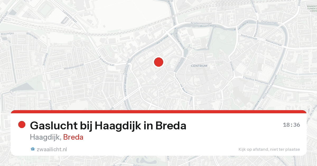 Gaslucht bij Haagdijk in Breda — 7 feb 2026