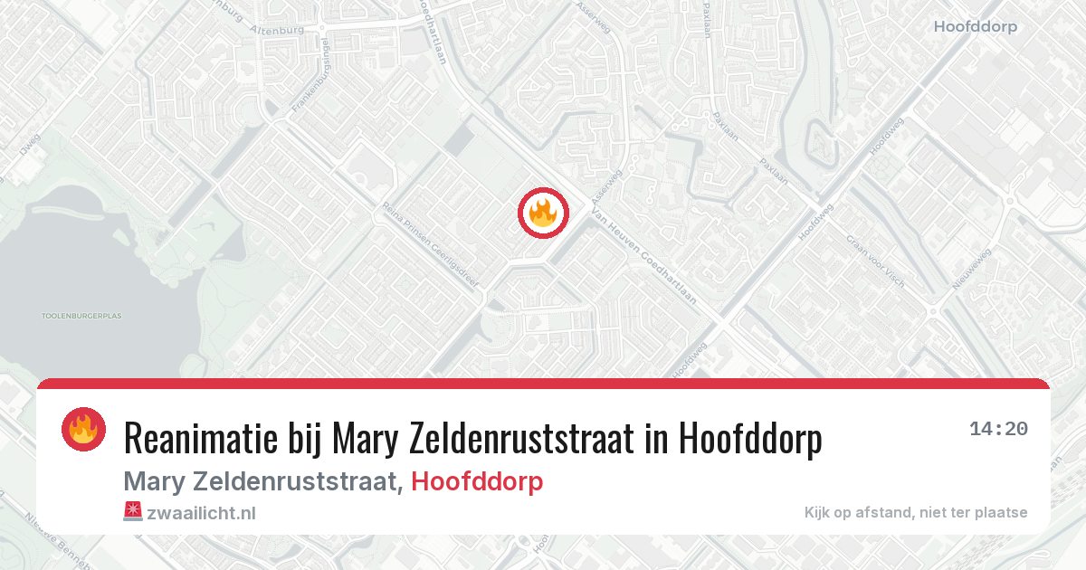 Reanimatie bij Mary Zeldenruststraat in Hoofddorp — 30 jan 2026