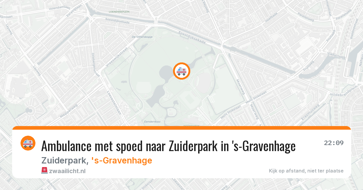 Ambulance met spoed naar Zuiderpark in 's-Gravenhage — 9 aug 2026