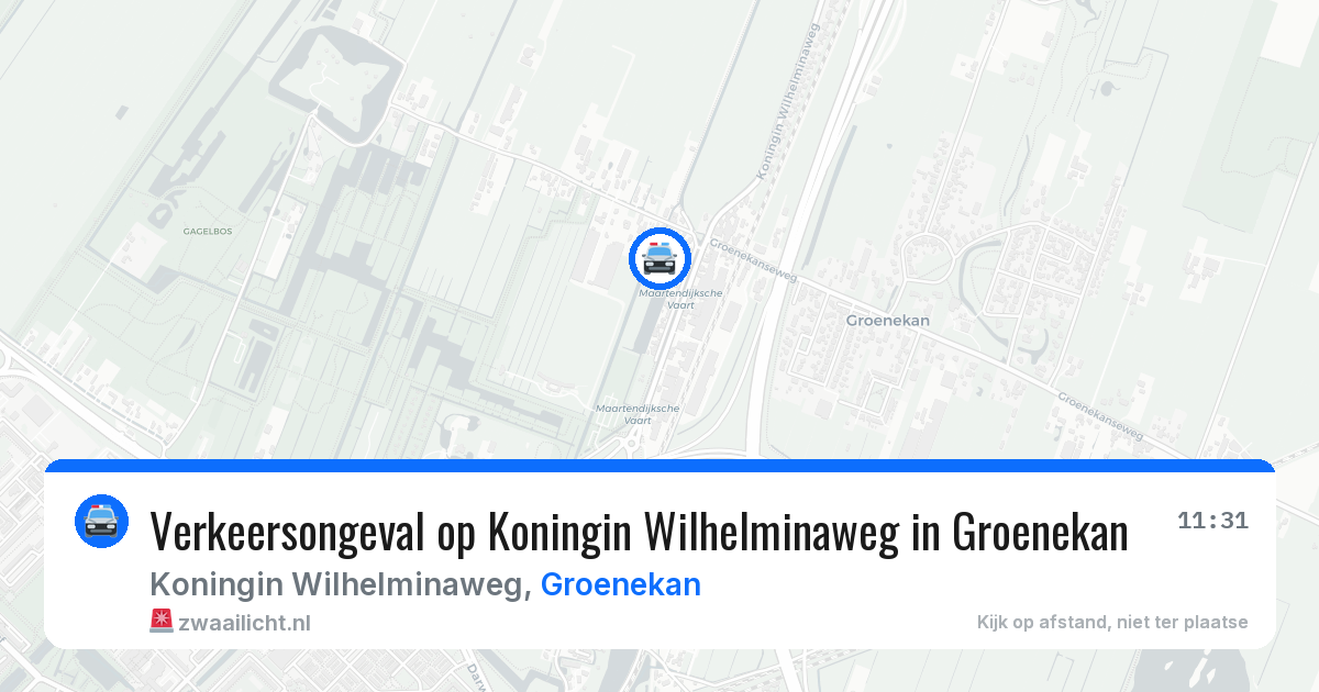 Verkeersongeval op Koningin Wilhelminaweg in Groenekan — 3 feb 2026