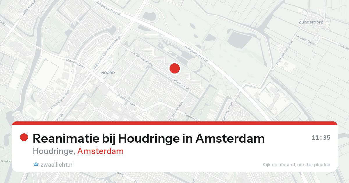 Reanimatie bij Houdringe in Amsterdam — 17 aug 2026