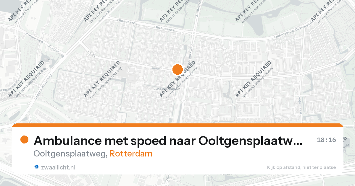 Ambulance met spoed naar Ooltgensplaatweg in Rotterdam — 26 aug 2026