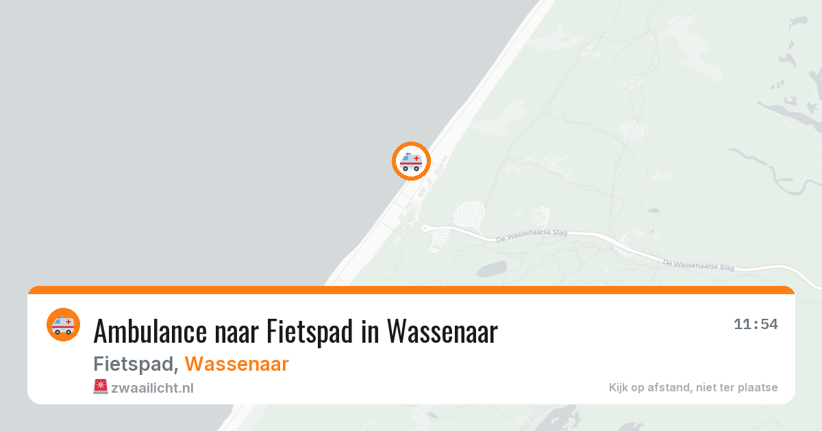 Ambulance naar Fietspad in Wassenaar — 7 aug 2026