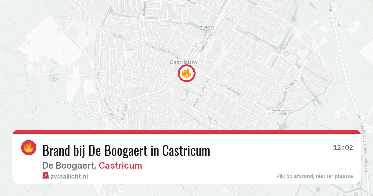 Brand bij De Boogaert in Castricum — 14 feb 2026