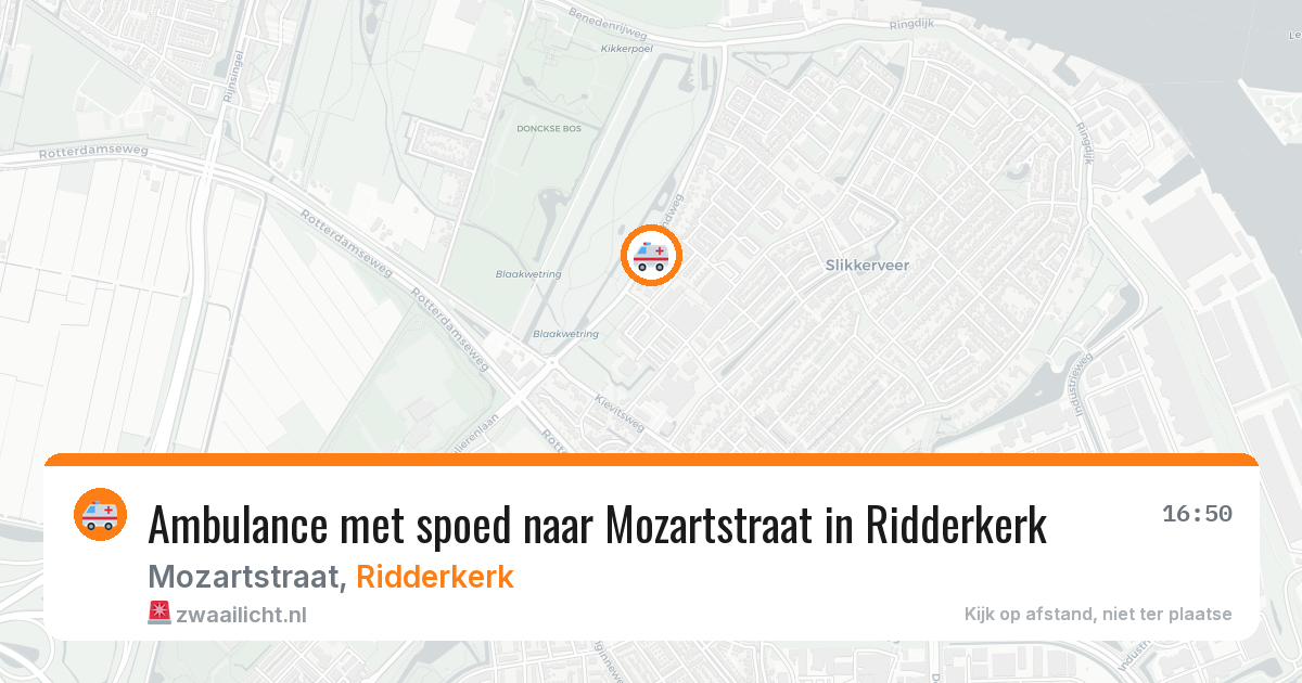 Ambulance met spoed naar Mozartstraat in Ridderkerk — 30 jun 2026