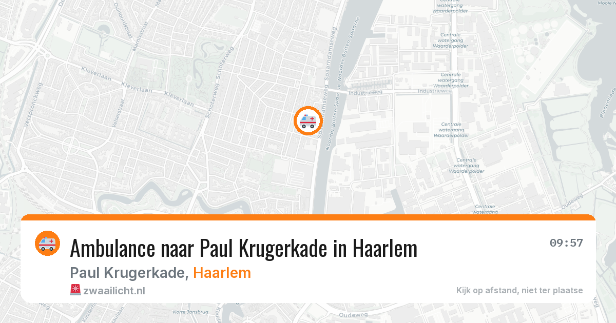 Ambulance naar Paul Krugerkade in Haarlem — 1 aug 2026