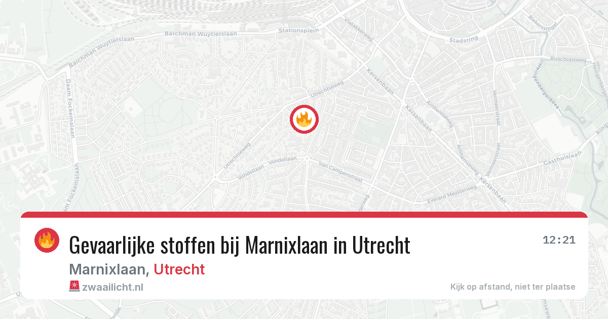 Gevaarlijke stoffen bij Marnixlaan in Utrecht — 13 apr 2026