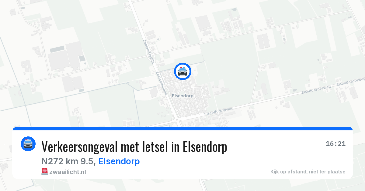 Verkeersongeval met letsel in Elsendorp — 24 mrt 2026