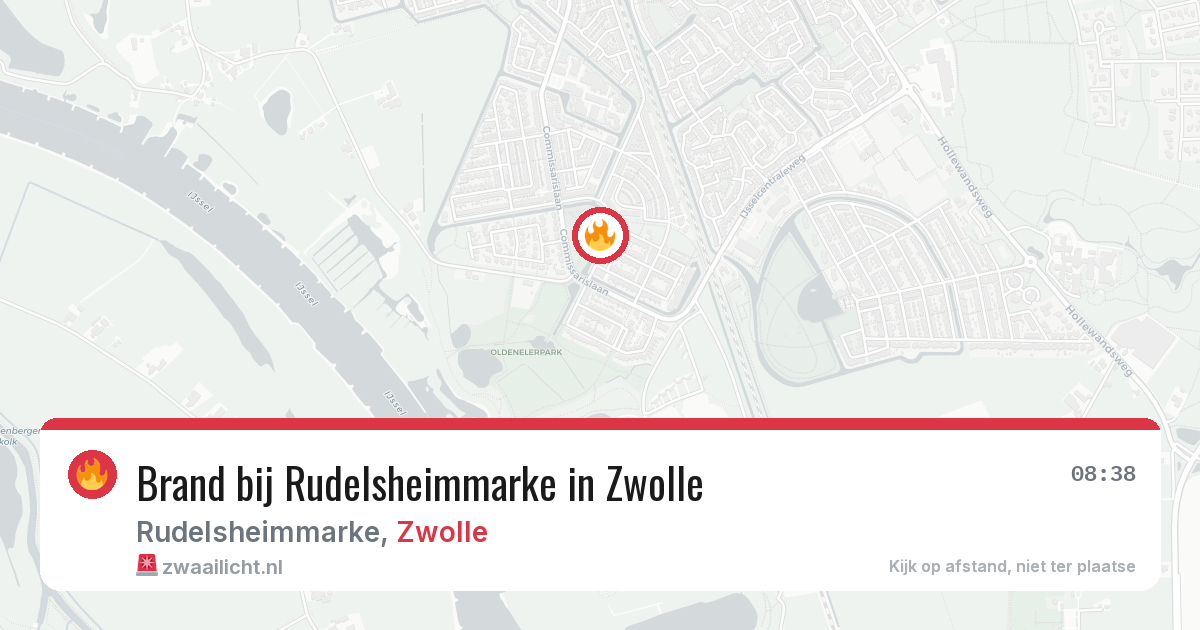 Brand bij Rudelsheimmarke in Zwolle — 20 jun 2026