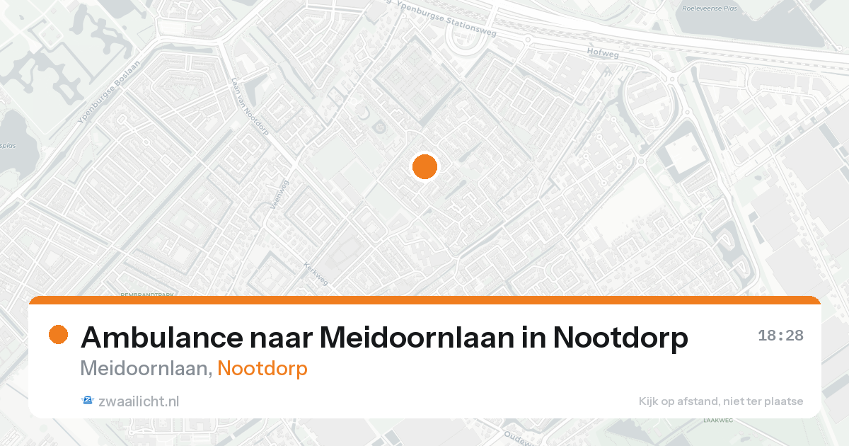 Ambulance naar Meidoornlaan in Nootdorp — 15 aug 2026