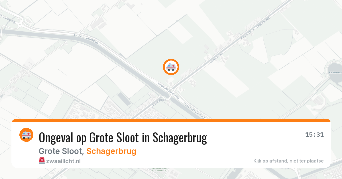 Ongeval op Grote Sloot in Schagerbrug — 18 mei 2026