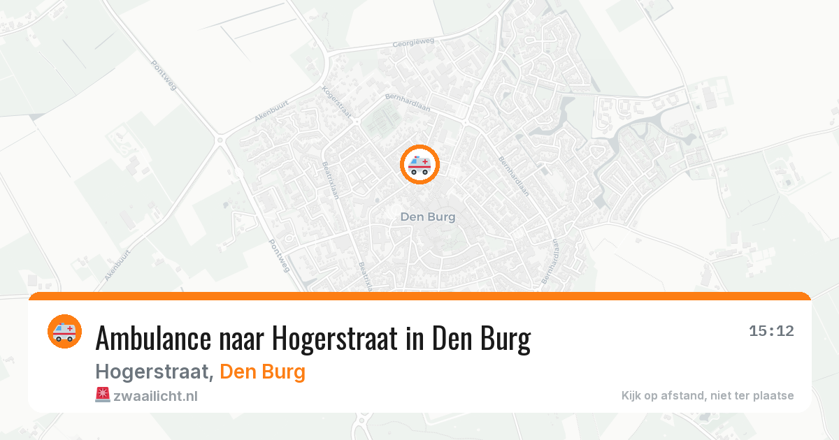 Ambulance naar Hogerstraat in Den Burg — 29 jun 2026