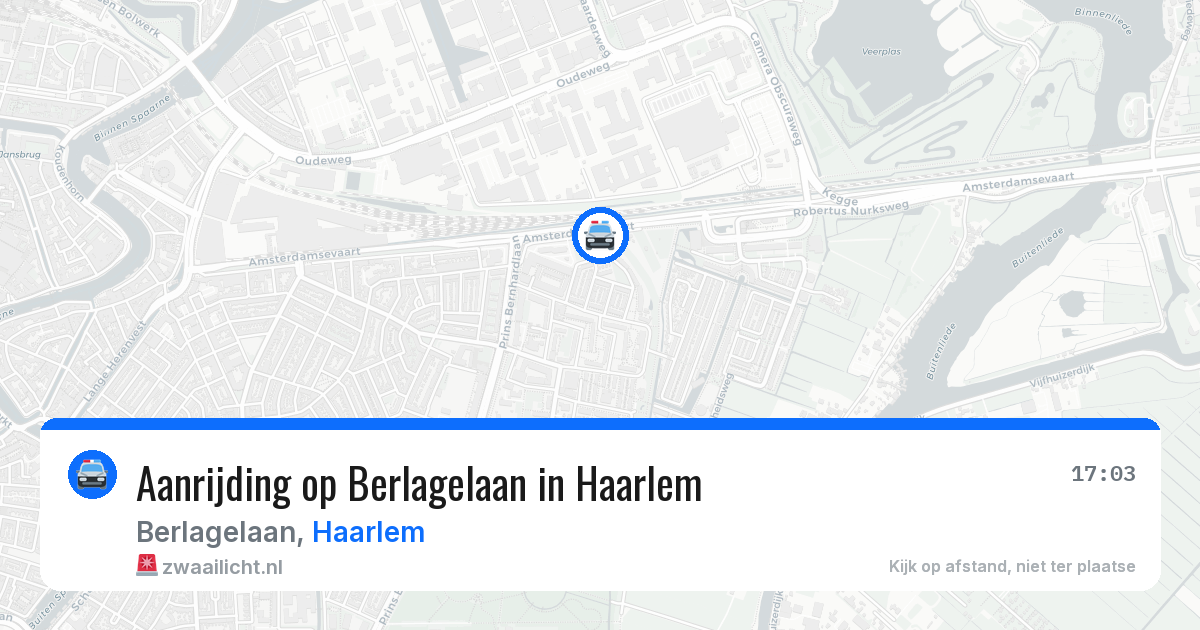 Aanrijding op Berlagelaan in Haarlem — 2 jun 2026