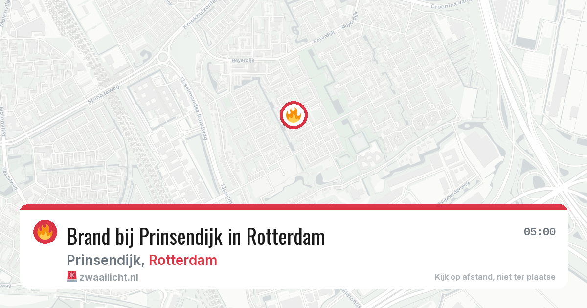Brand bij Prinsendijk in Rotterdam — 15 jun 2026