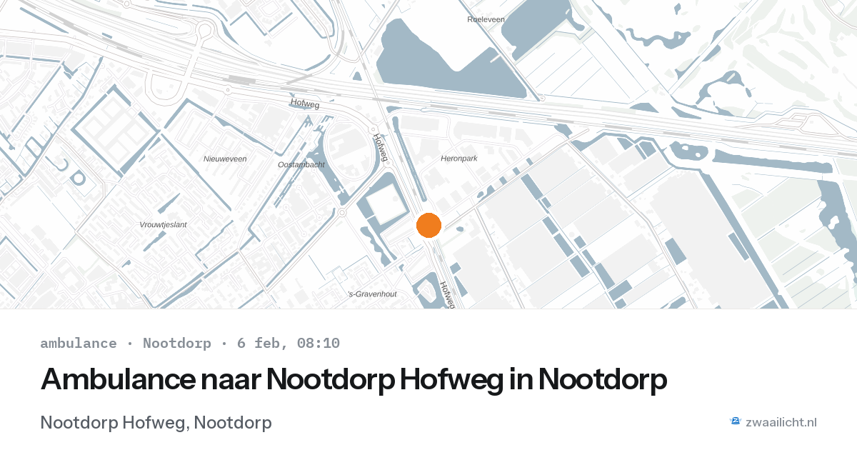 Ambulance naar Nootdorp Hofweg in Nootdorp — 6 feb 2026