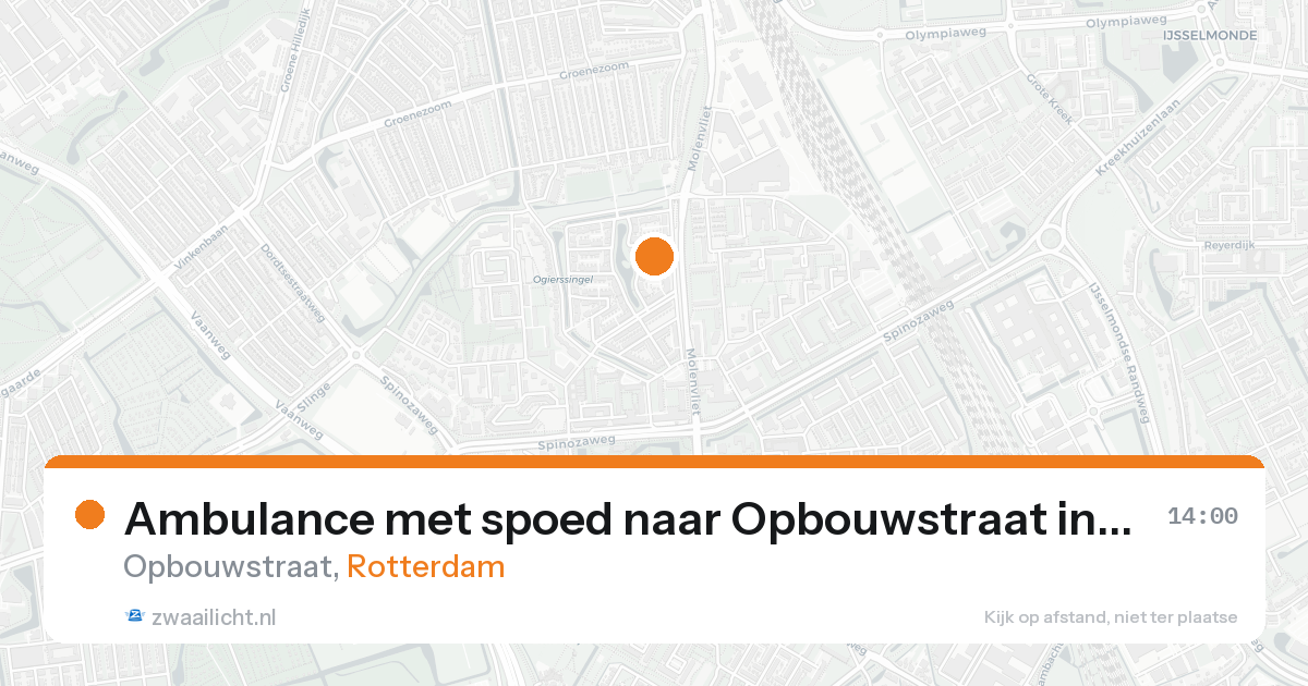 Ambulance met spoed naar Opbouwstraat in Rotterdam — 31 jan 2026