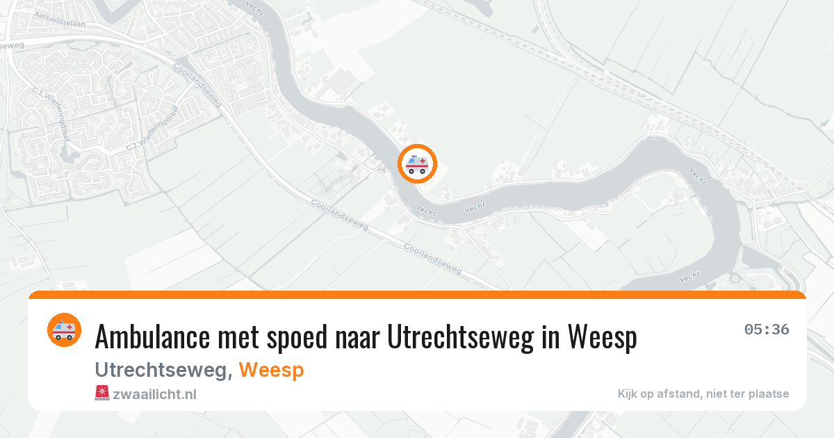 Ambulance met spoed naar Utrechtseweg in Weesp — 19 mei 2026