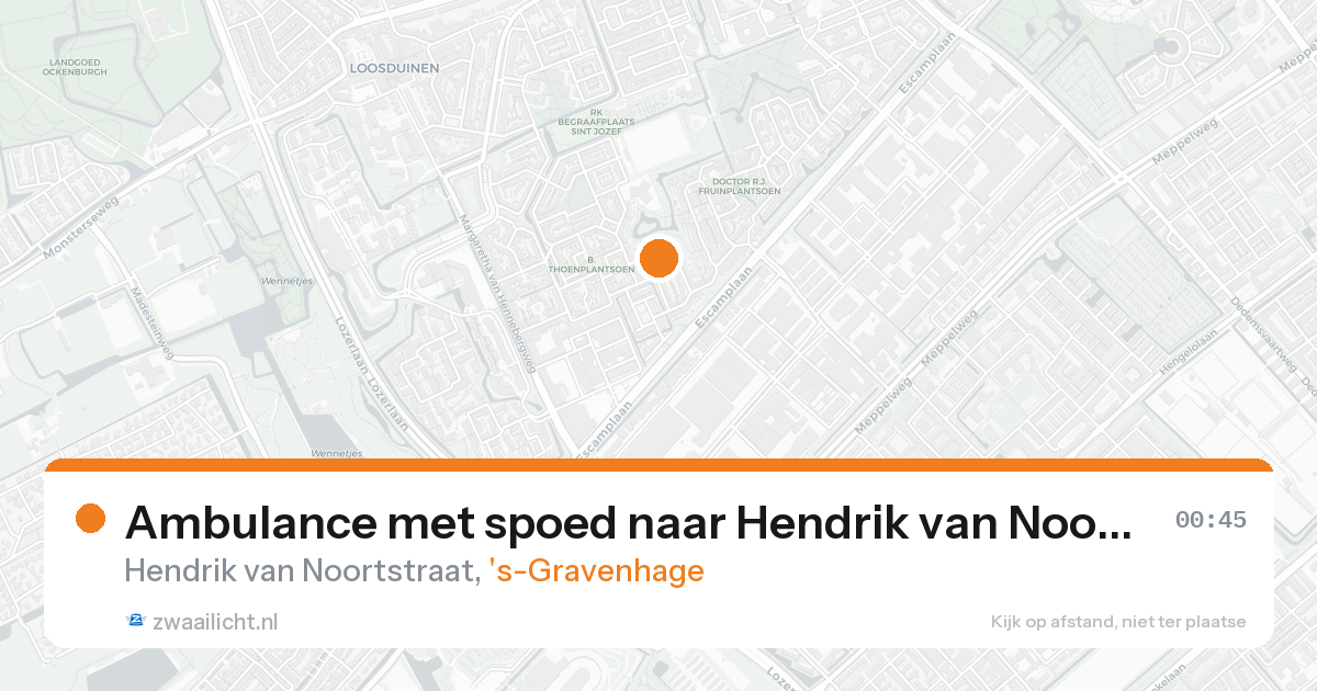 Ambulance met spoed naar Hendrik van Noortstraat in 's-Gravenhage — 25 aug 2026