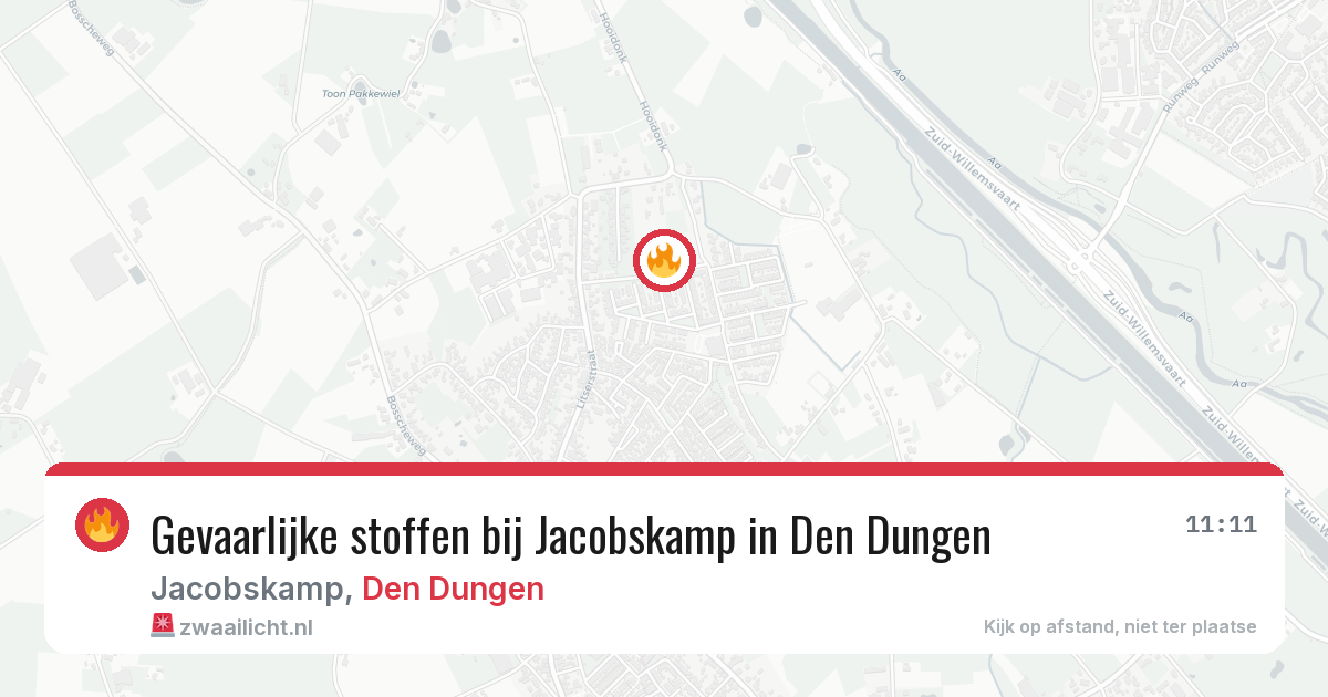 Gevaarlijke stoffen bij Jacobskamp in Den Dungen — 4 jul 2026