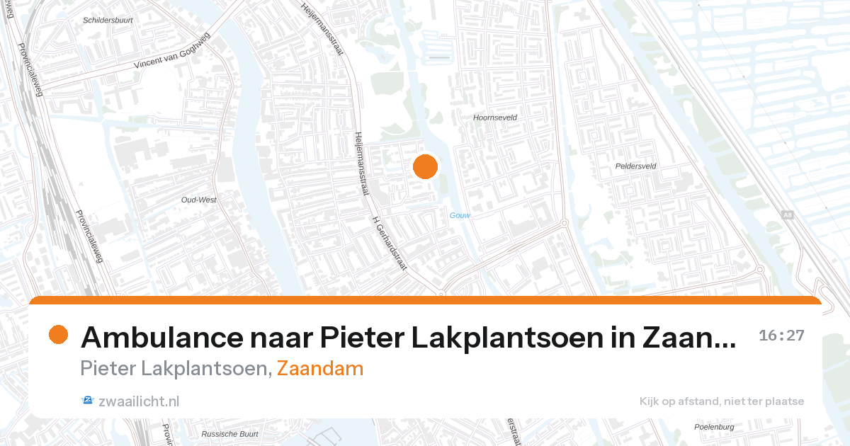 Ambulance naar Pieter Lakplantsoen in Zaandam — 28 aug 2026